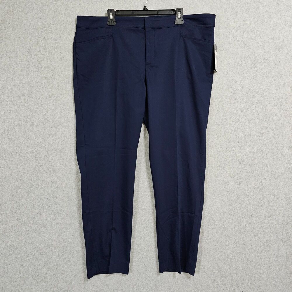 Chaps NEW Slimming Pants Plus Size 18W Mid Rise Fitted Slim Leg Womens